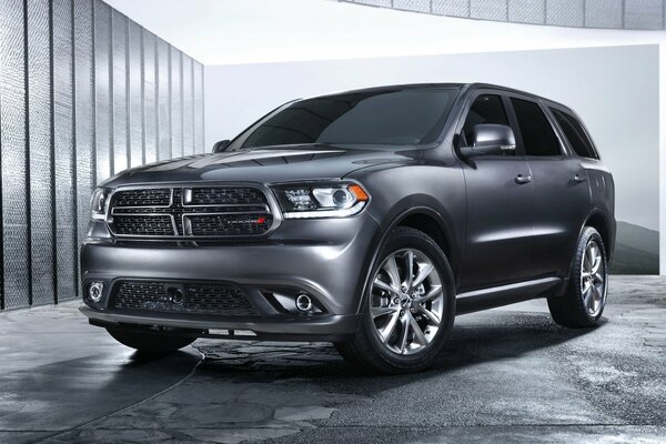 Grey metallic crossover Jeep Durango