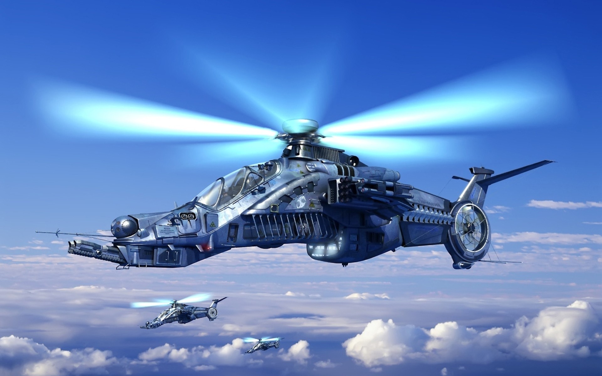 ky plane helicopters blue