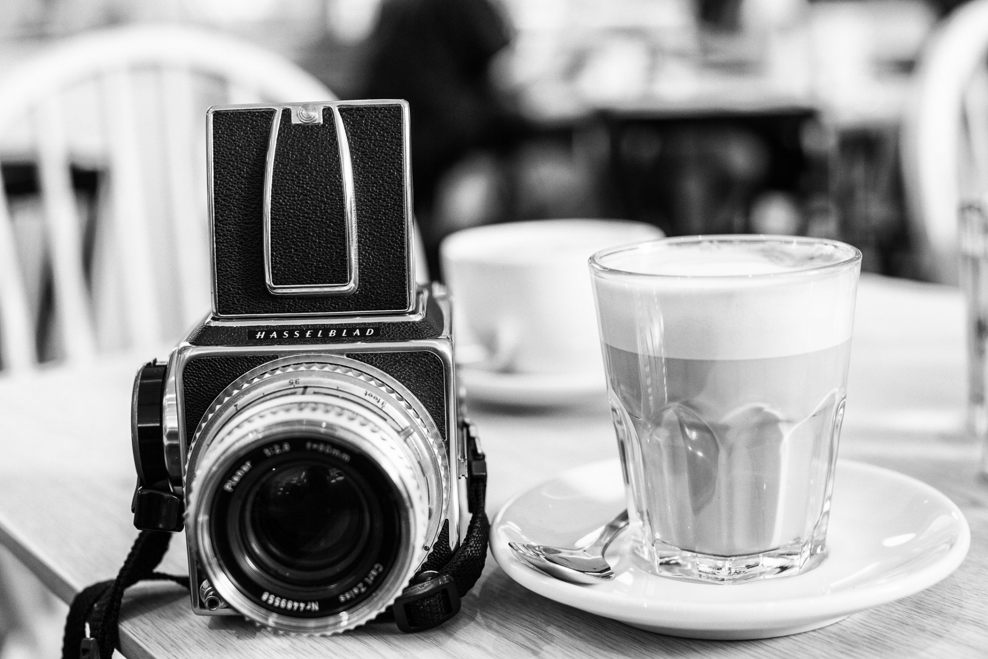 appareil photo appareil photo verre boisson style verre boire noir et blanc fond papier peint écran large plein écran écran large écran large