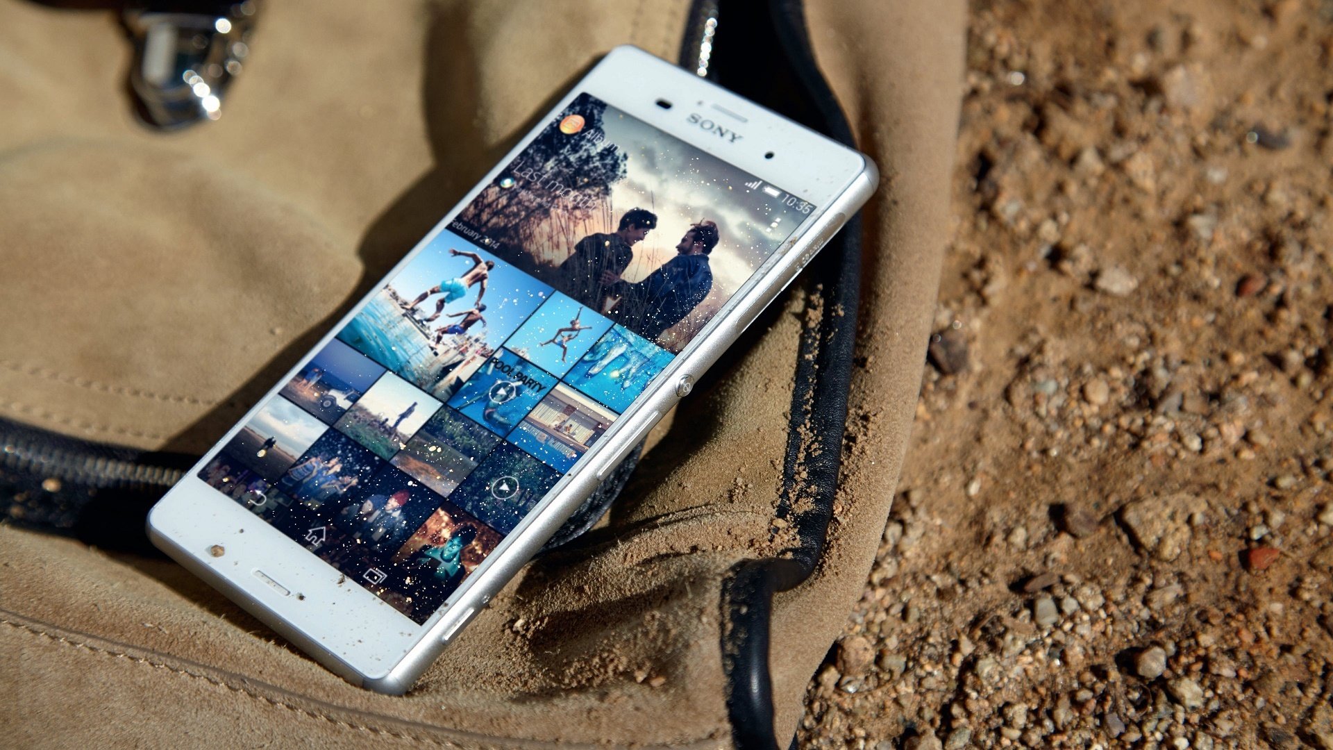 ony xperia z3 white smartphone 2014 protected sand