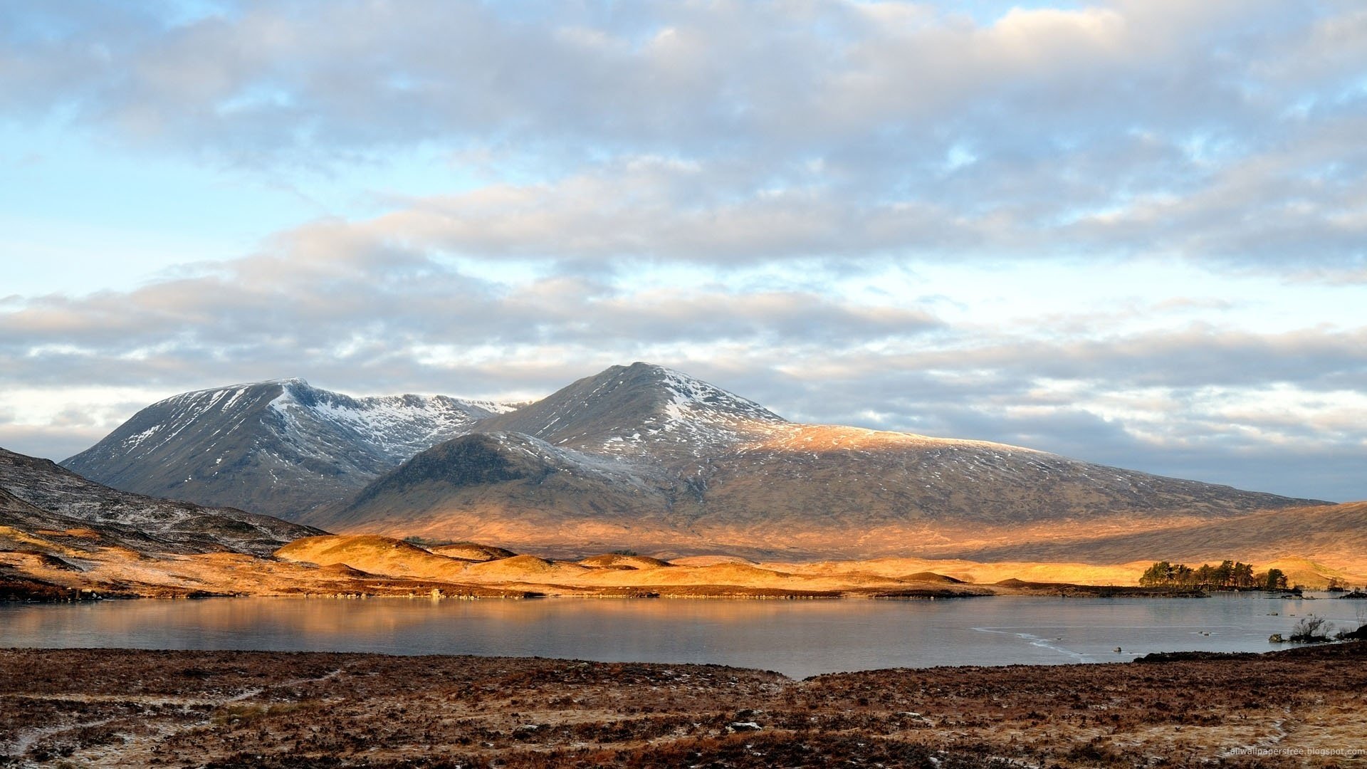 mountain ranges snow lake mountains water the sky