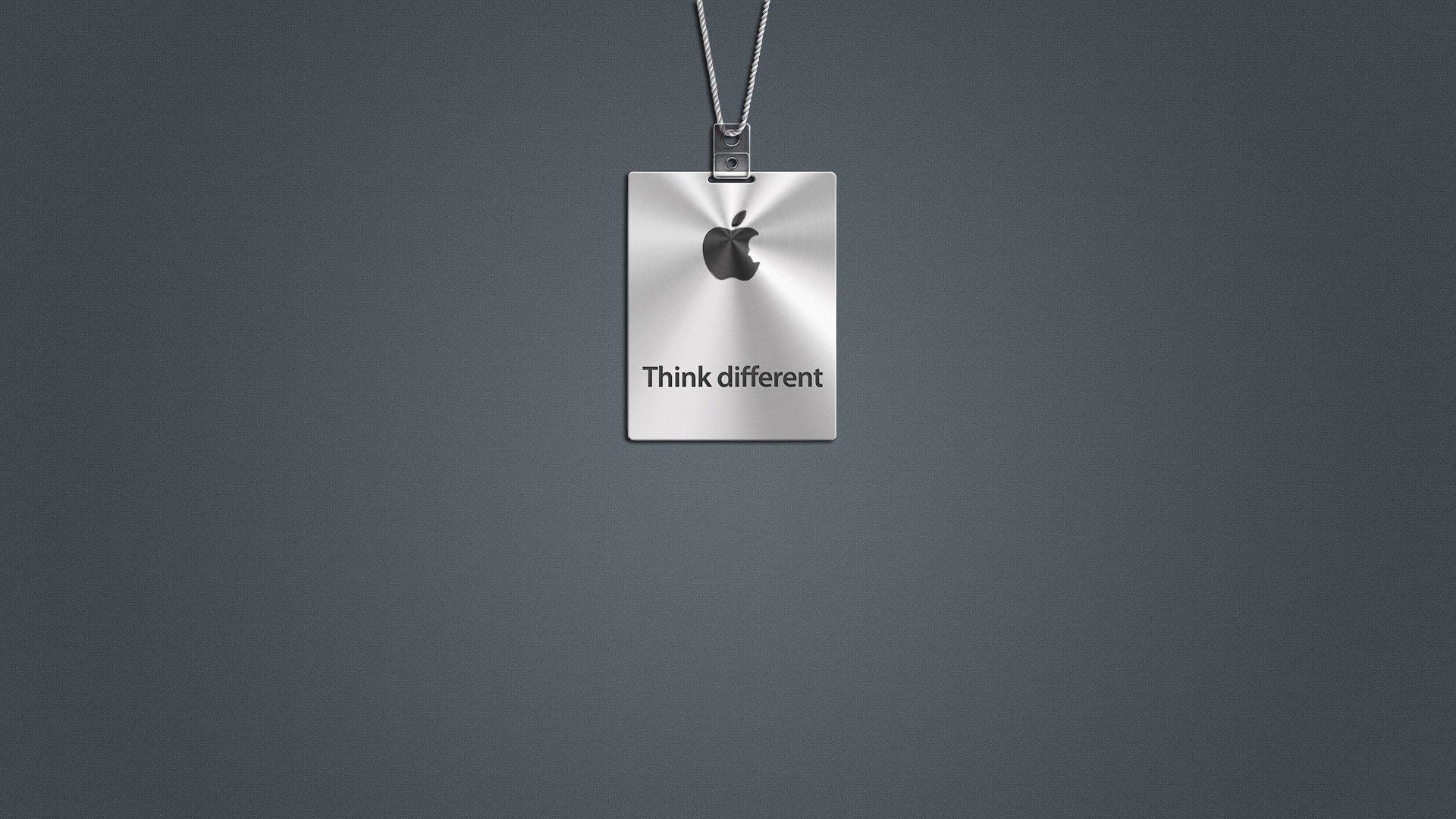 think different apfel mac logo grau