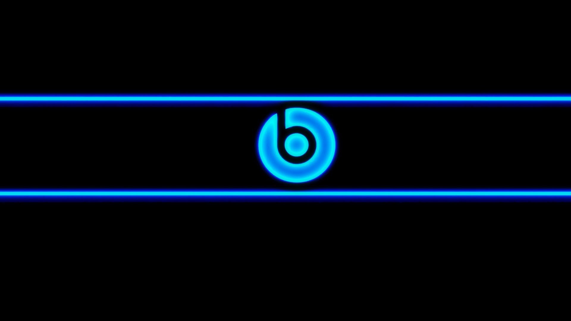 beats audio néon bleu