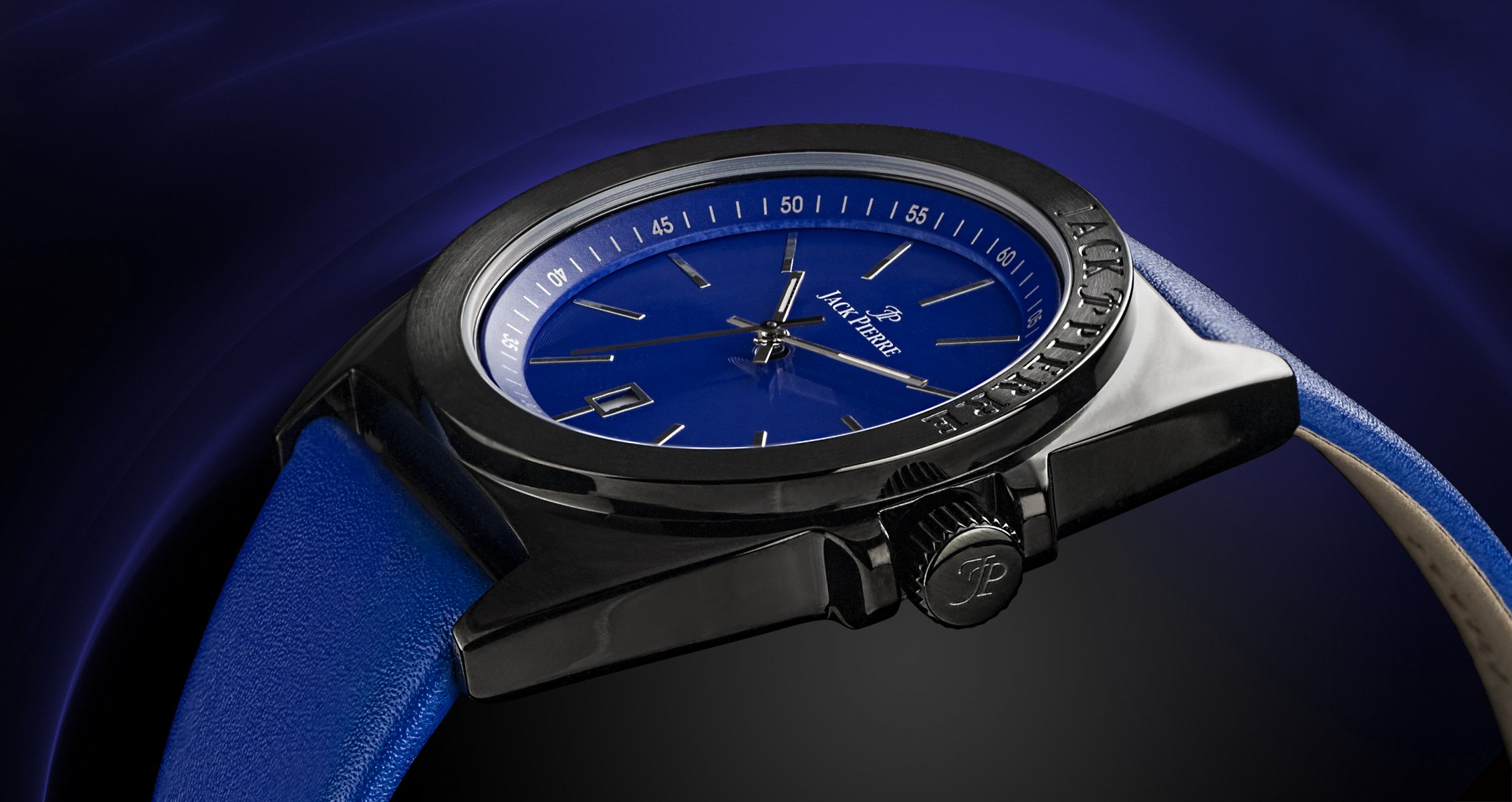 jack pierre reloj metálico azul