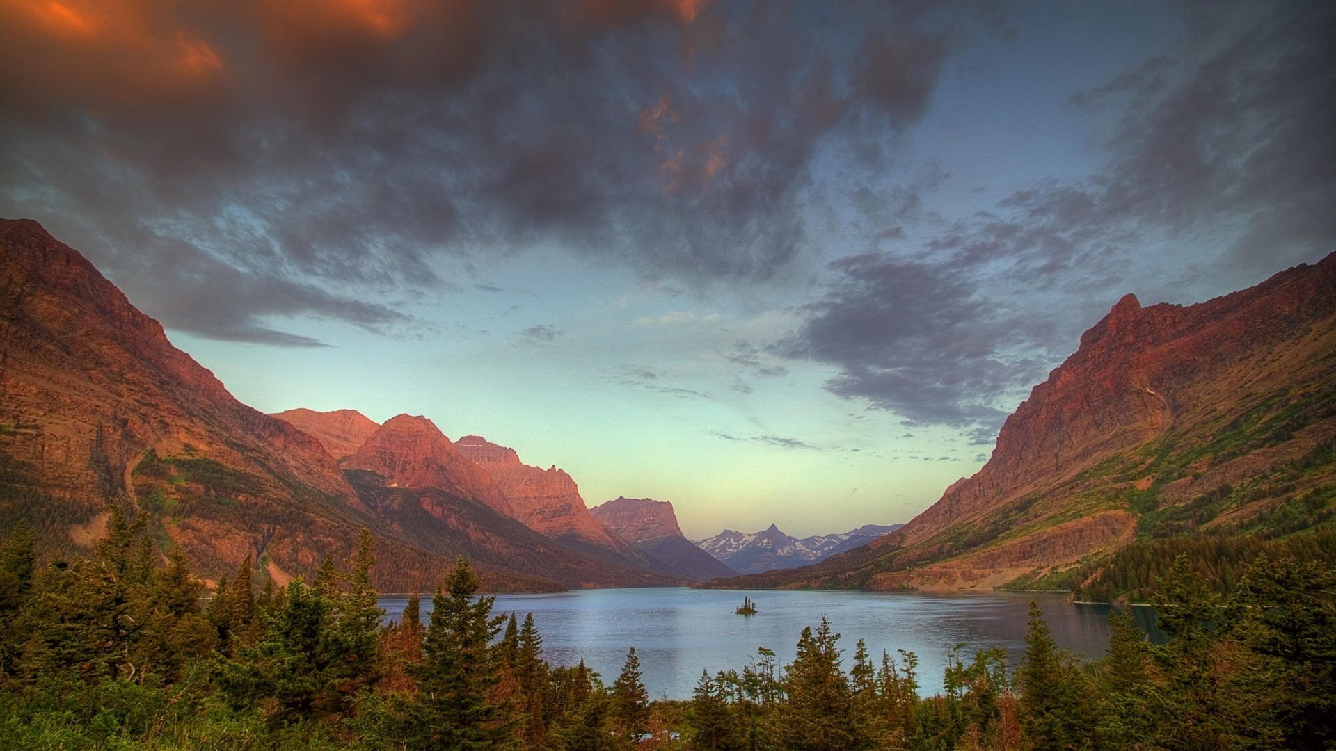 hidden in the mountains lake ate mountains the sky water