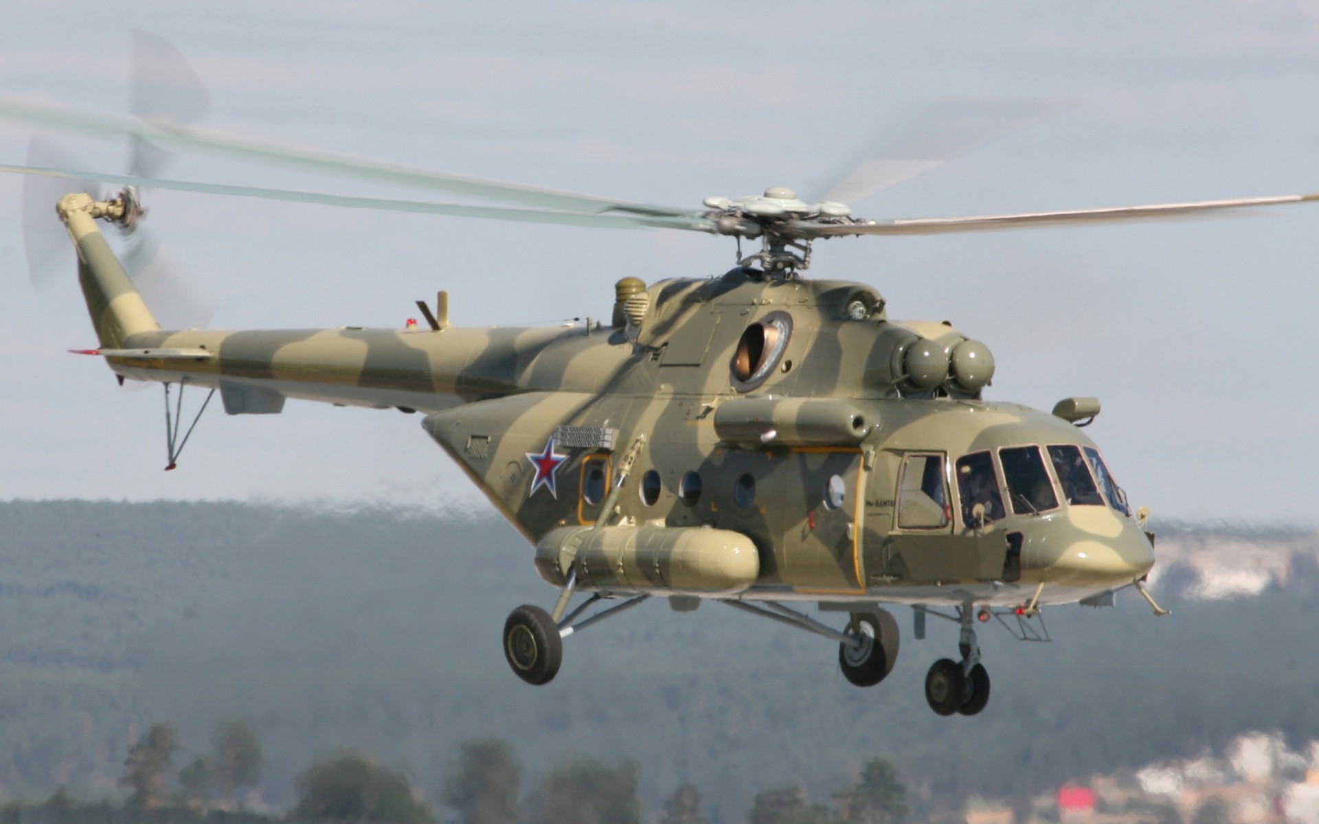 mi-8 mi amtsh pales hélicoptère ciel étoile