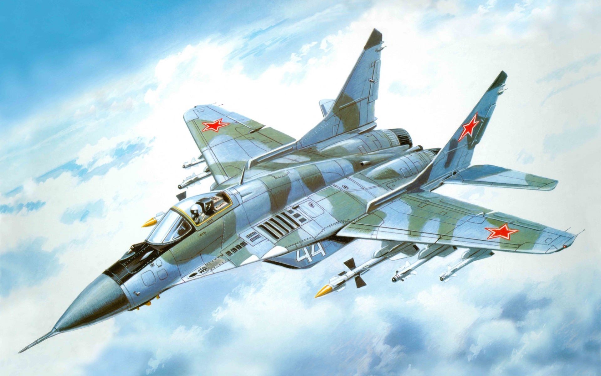 flugzeug kunst russisch mig-29 mig-29 sowjetisch