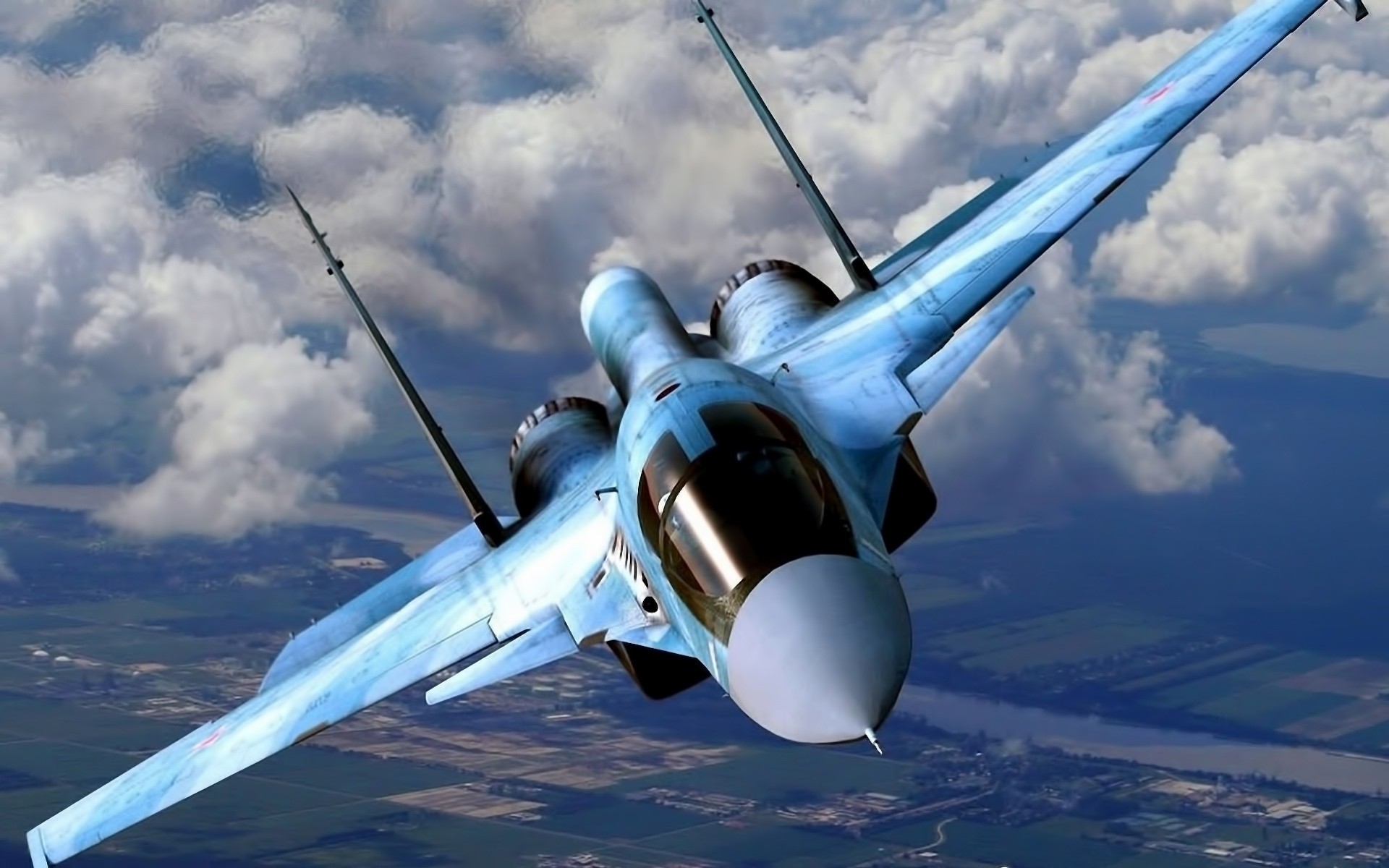 aereo su-34 nuvole