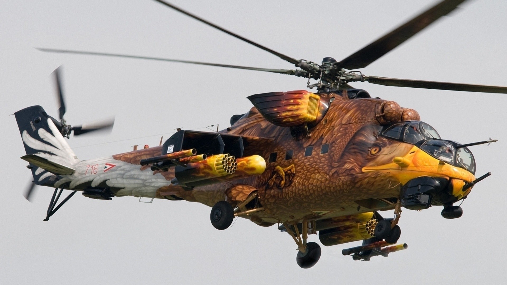 himmel grau mi-24 flugzeug hubschrauber