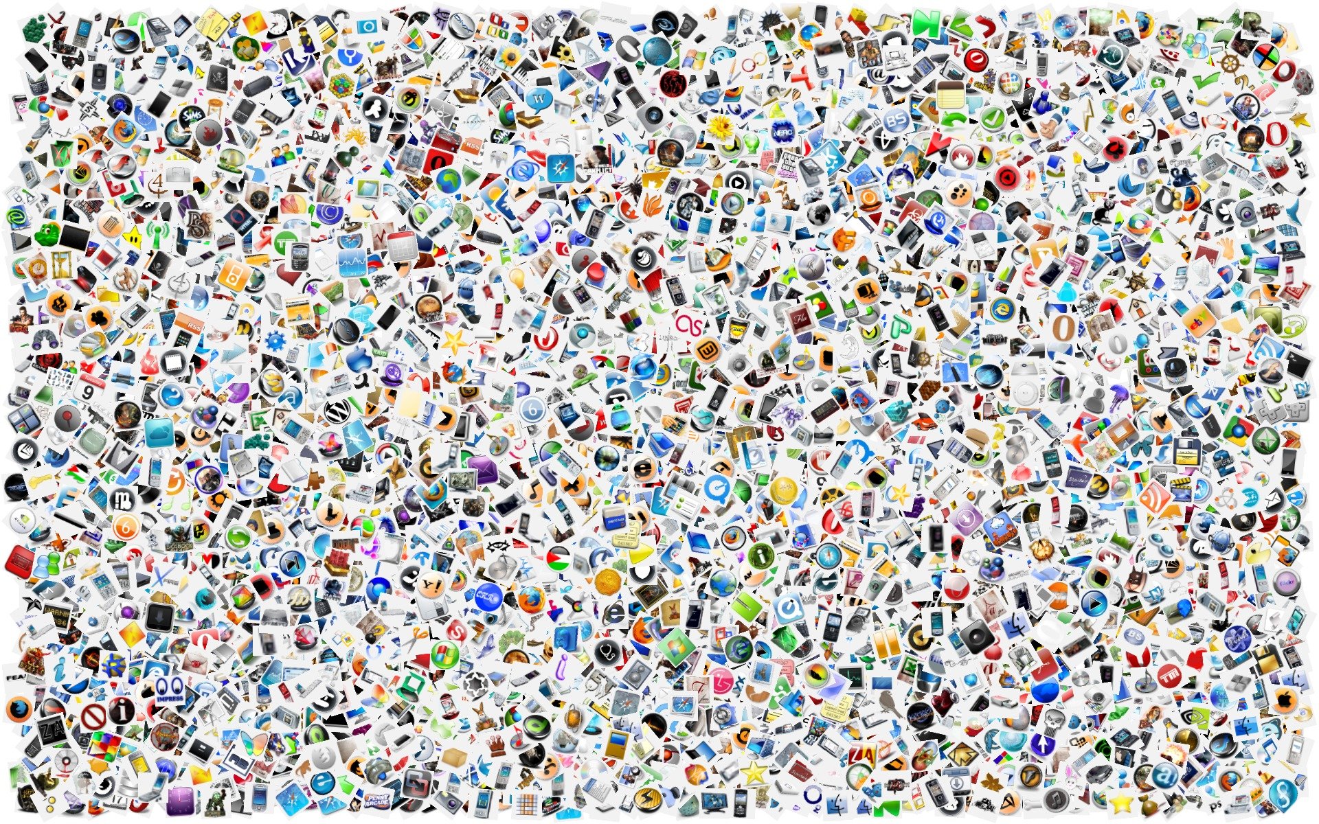 iconos papel pintado web dispersión