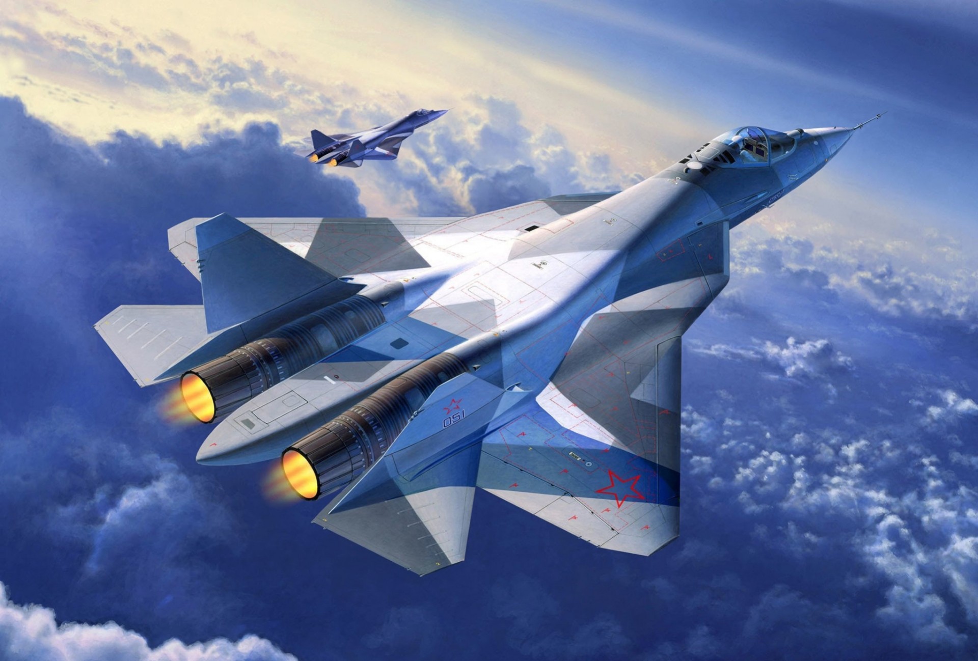 samolot art myśliwiec wielozadaniowy t-50 pak fa