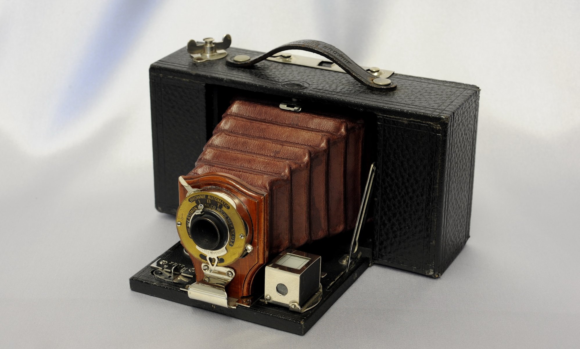 folding brownie model a the camera background close up