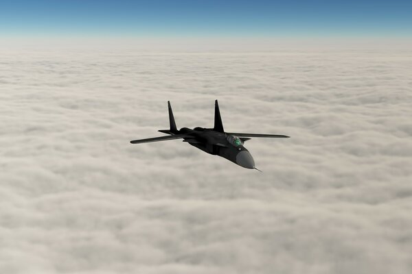 L aereo si alza sopra la superficie delle Nuvole