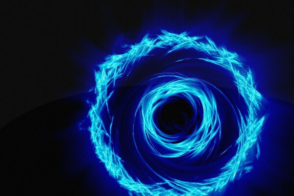 Blue vortex of unknown matter