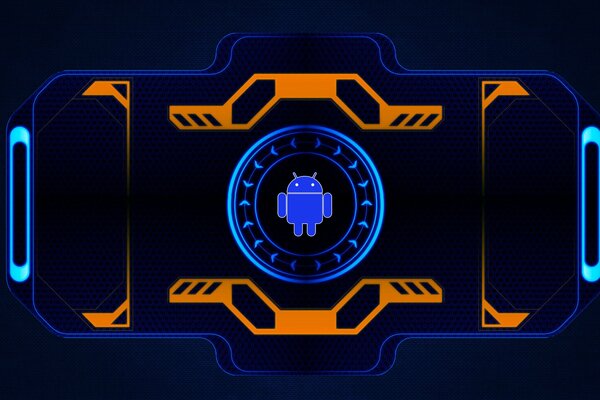 Blau orange hell Android dunkler Hintergrund