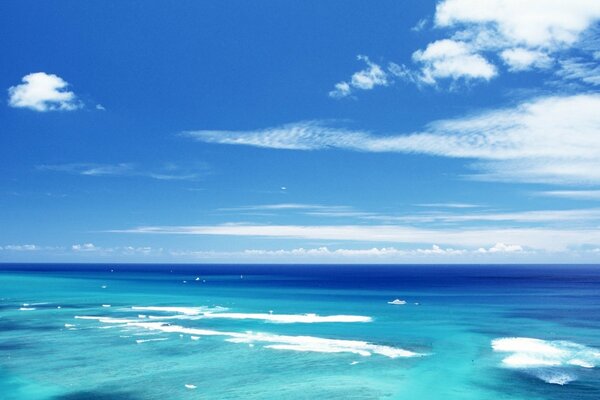 Sea blue paradise blue sky