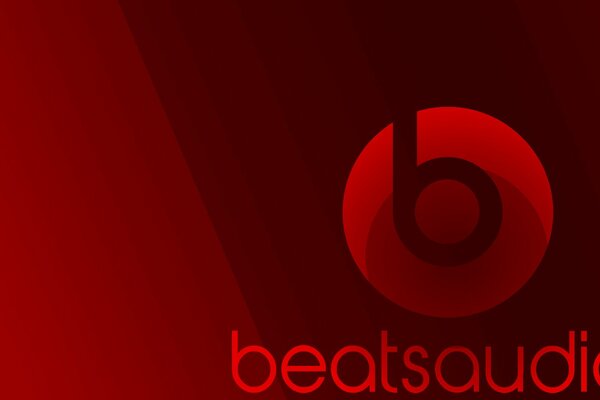 Beat s audio logo on a red background