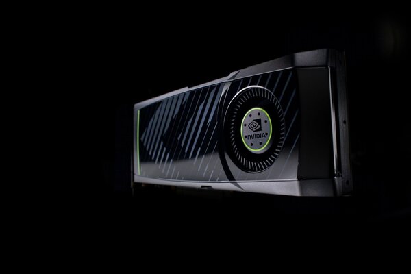 Carte graphique nvidia geforce gtx 580 sur fond noir