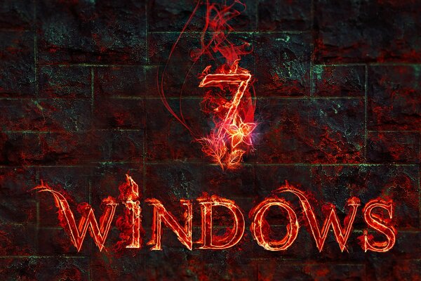 Logo Windows 7 W kształcie płomienia