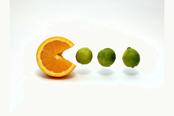 Creative combination of orange and lime