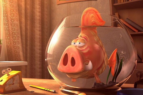 A fish with a hangover became a piglet