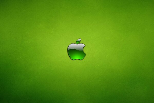 Logo vert en forme de pomme piquée