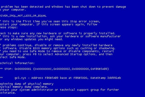 Obraz przedstawiający błędy systemu na ekranie komputera