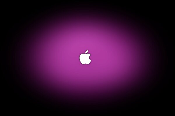Logo iPhone blanc dans un Halo violet