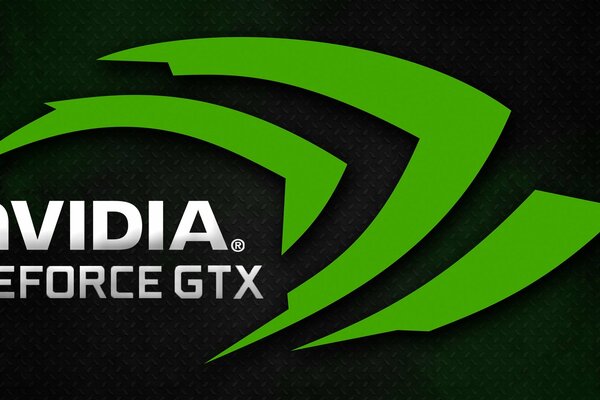 Зеленый логотип nvidia geforce gtx