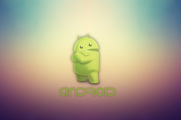 Image de l homme et l inscription Android