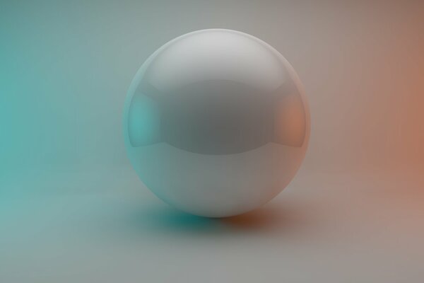 A ball illuminated by light abstraction