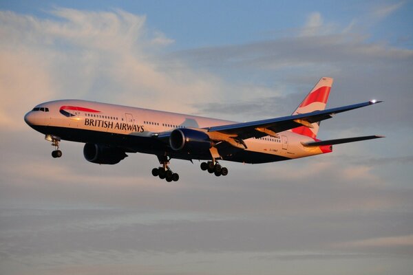 Avion de passagers vole dans le ciel