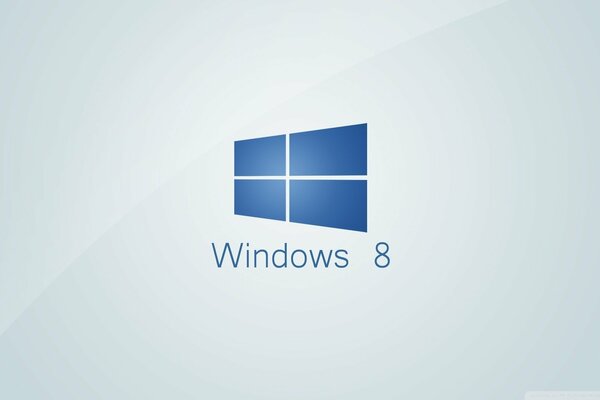 Logotipo de Windows 8 en la ventana de trabajo