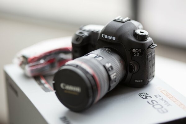 Canon camera with closed lens