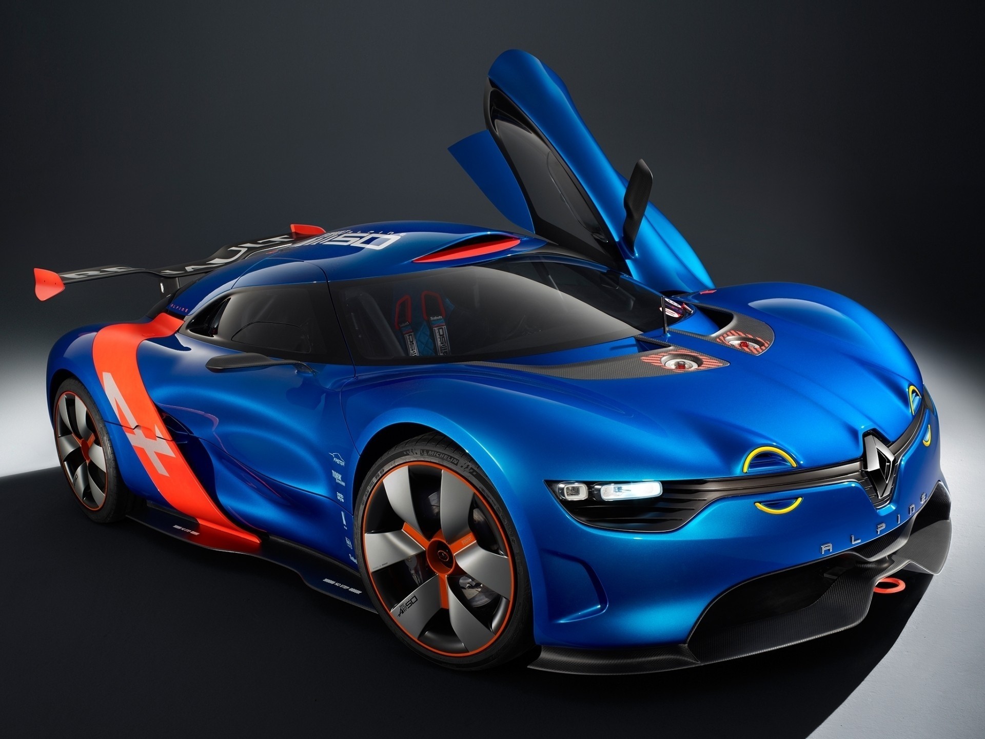 azul coche renault alpino