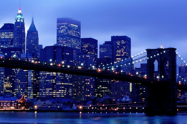 Wieczorne światła w Nowym Jorku