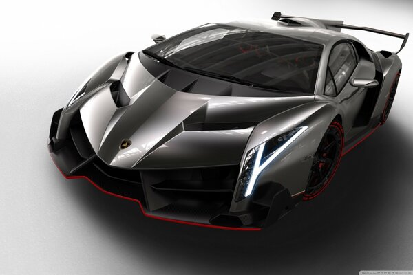 Veneno lamborghini negro deportivo bajo