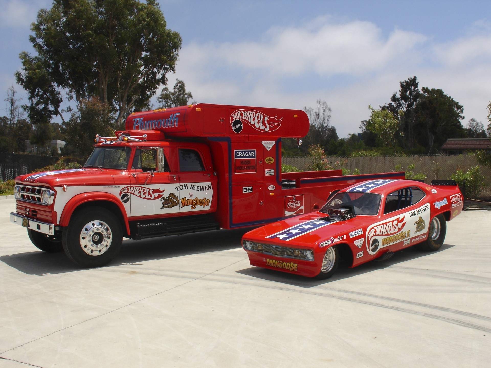 truck red plymouth classic