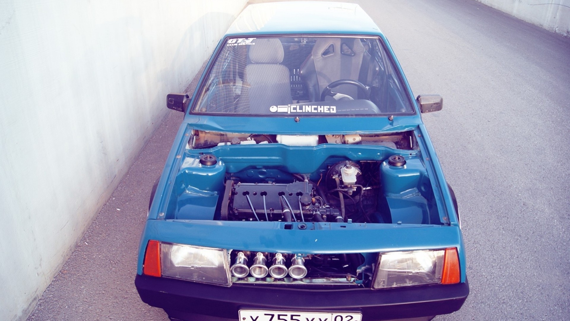 coche lada azul ajuste