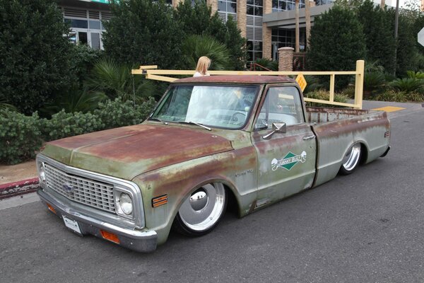 Classic old car with rust