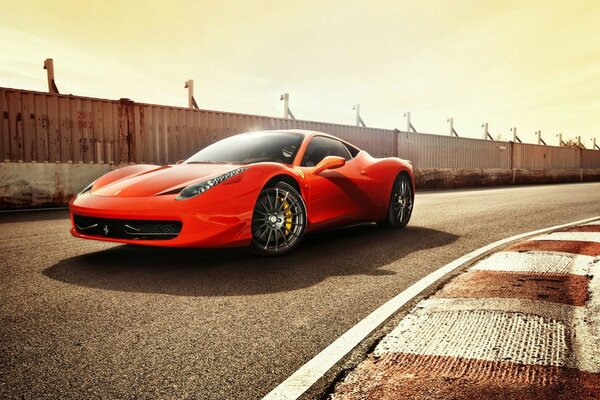 Ferrari sports car on the roads of Mexico