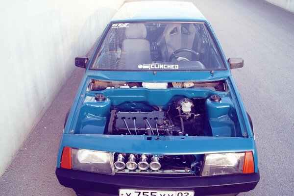 Blue lada in disassembled, but working condition