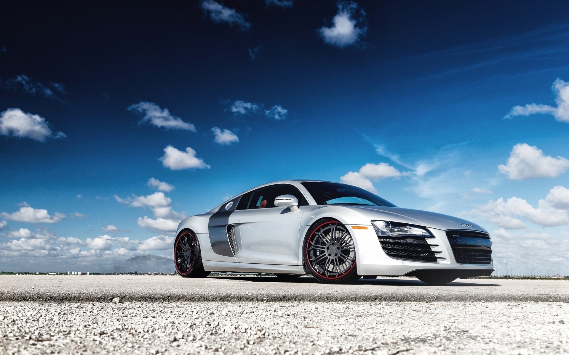 argento r8 auto sportiva audi super car