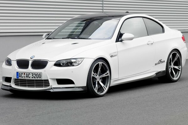 White bmw coupe car professional photo