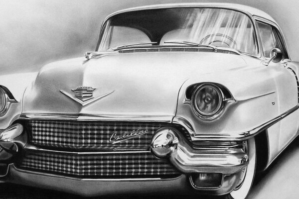 Une Cadillac Rare. Image dessinée