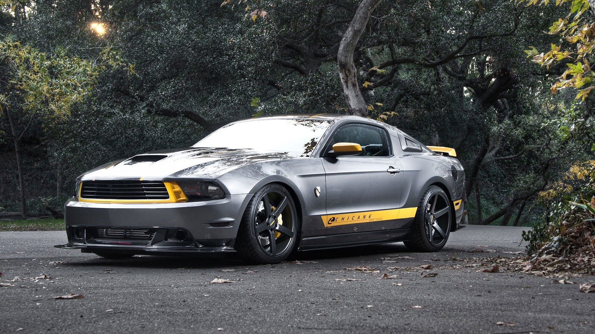 ford samochód sportowy ford mustang coupe srebrny