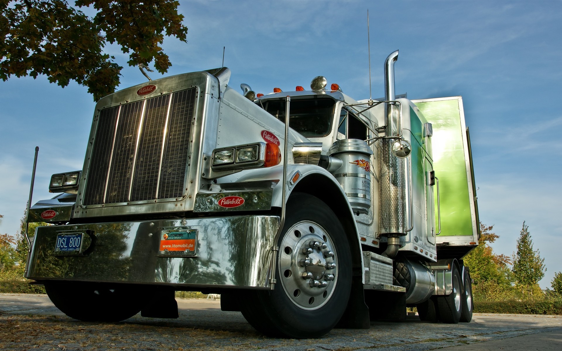 himmel auto lastwagen peterbilt straße