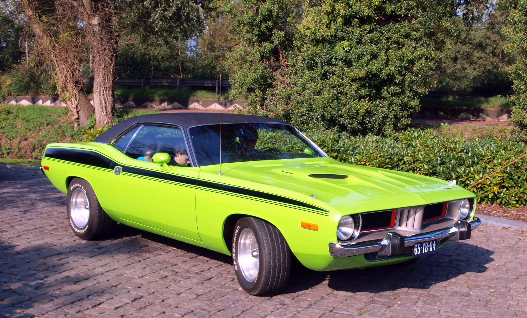 plymouth barracuda verduras verde claro mig-15 barracuda plymouth coche del músculo 1971