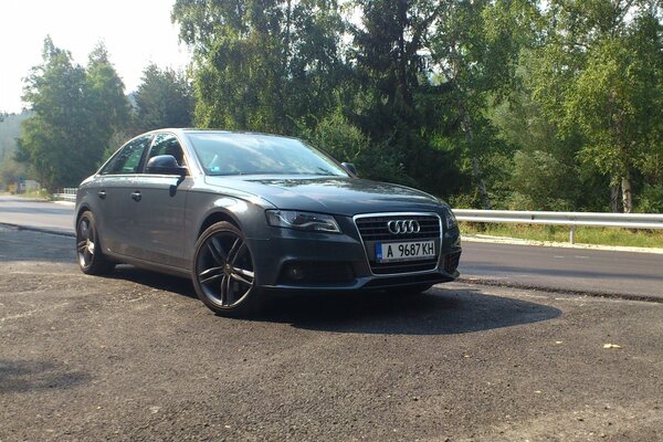 Audi A4, Bulgaria, sulla strada nel bosco