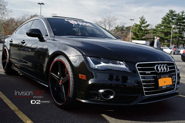 Super black Audi car